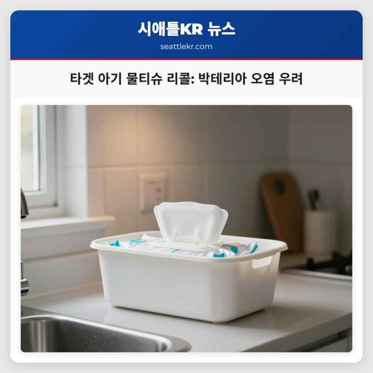 타겟 아기 물티슈 리콜 박테리아 오염 우려