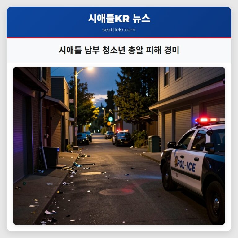 시애틀 남부 청소년 총알 피해 경미