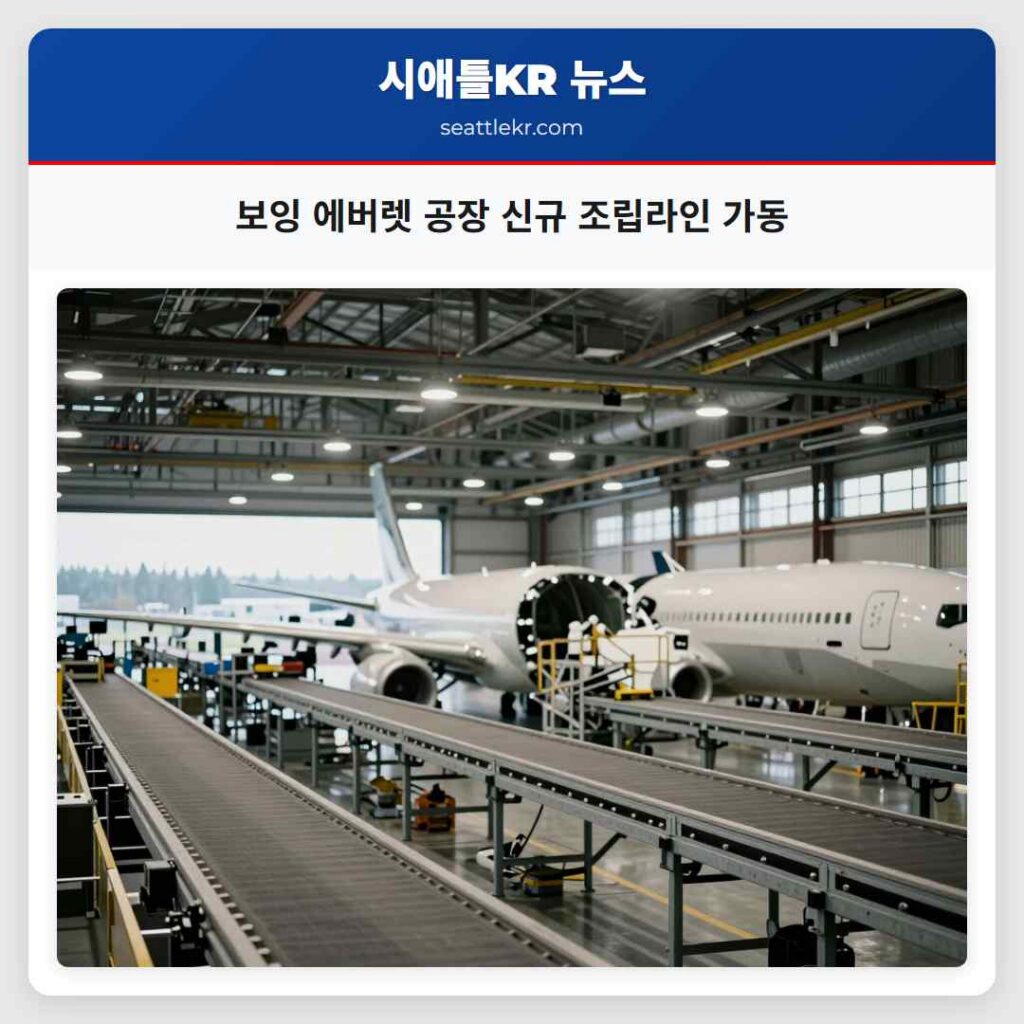 보잉 에버렛 공장 신규 조립라인 가동