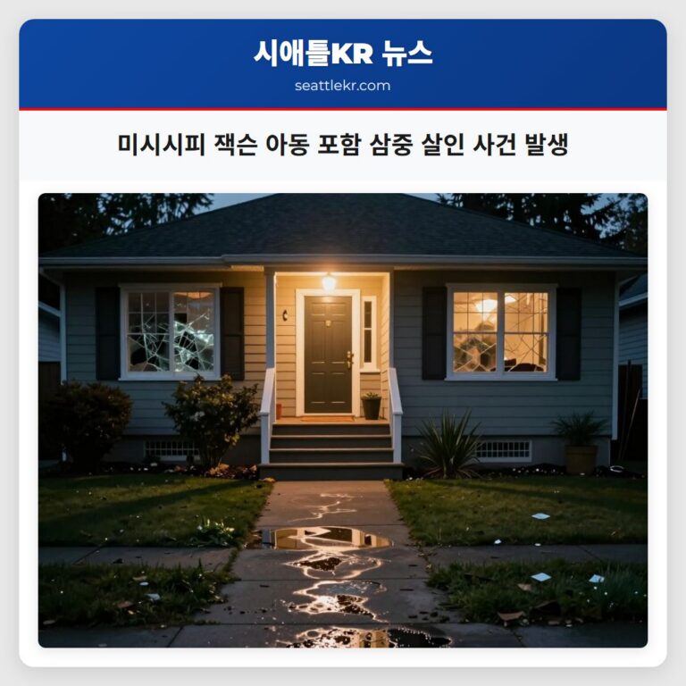 미시시피 잭슨 아동 포함 삼중 살인 사건 발생
