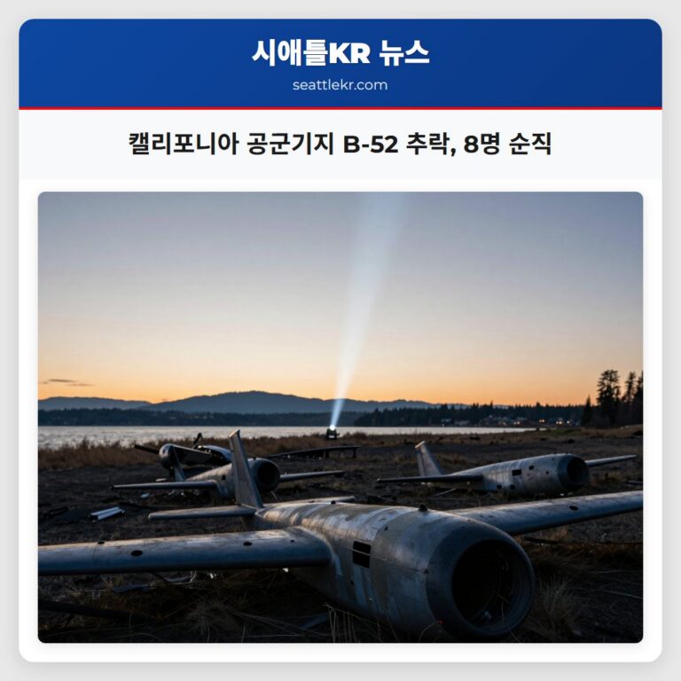 캘리포니아 공군기지 B-52 추락 8명 순직