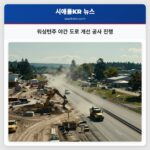 워싱턴주 야간 도로 개선 공사 진행