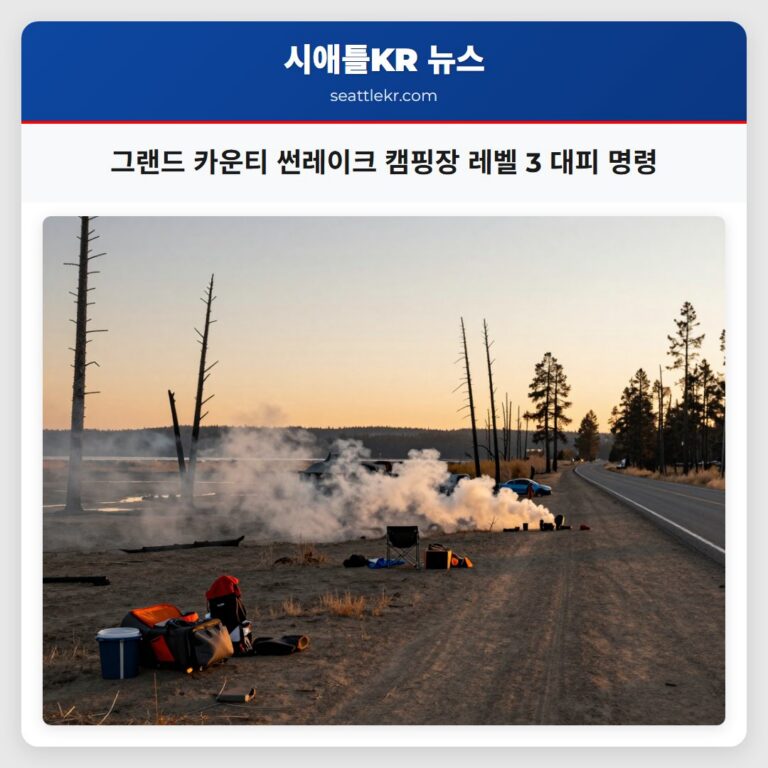 그랜드 카운티 썬레이크 캠핑장 레벨 3 대피 명령