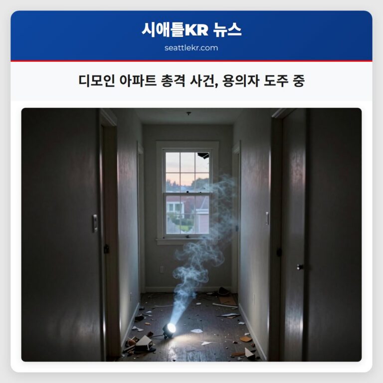 디모인 아파트 총격 사건 용의자 도주 중