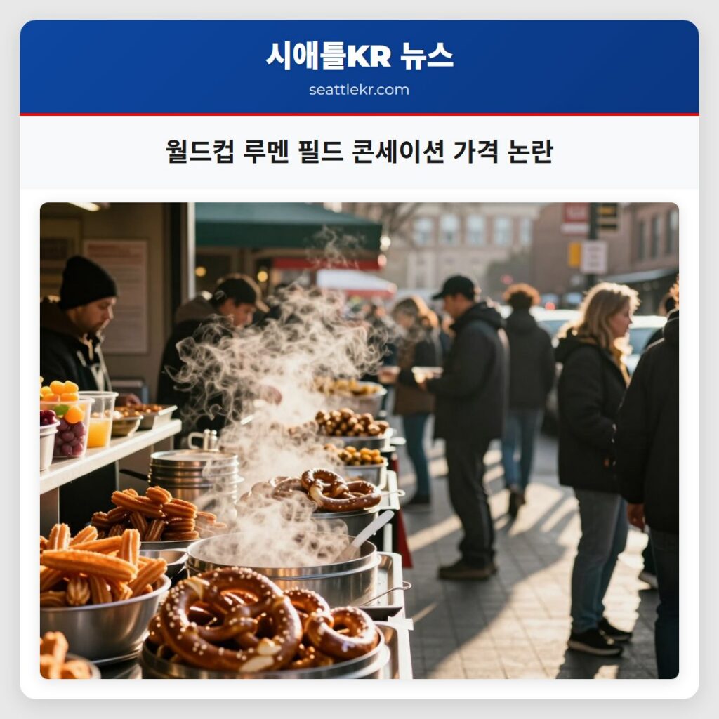 월드컵 루멘 필드 콘세이션 가격 논란