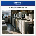 약 18000개 히터쿨 팬 과열 리콜