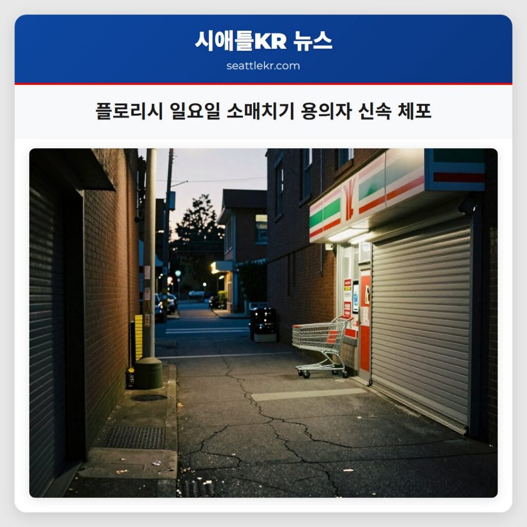 플로리시 일요일 소매치기 용의자 신속 체포