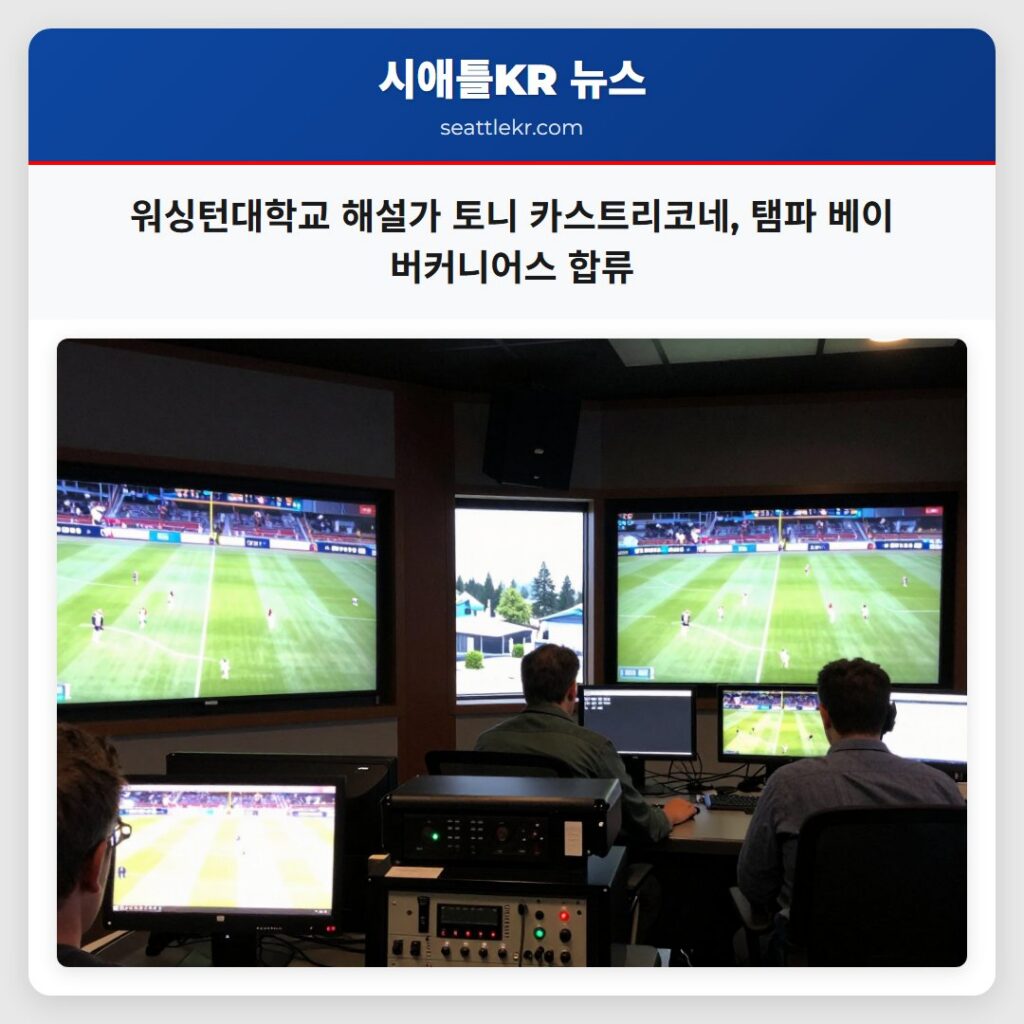 워싱턴대학교 해설가 토니 카스트리코네, 탬파 베이 버커니어스 합류