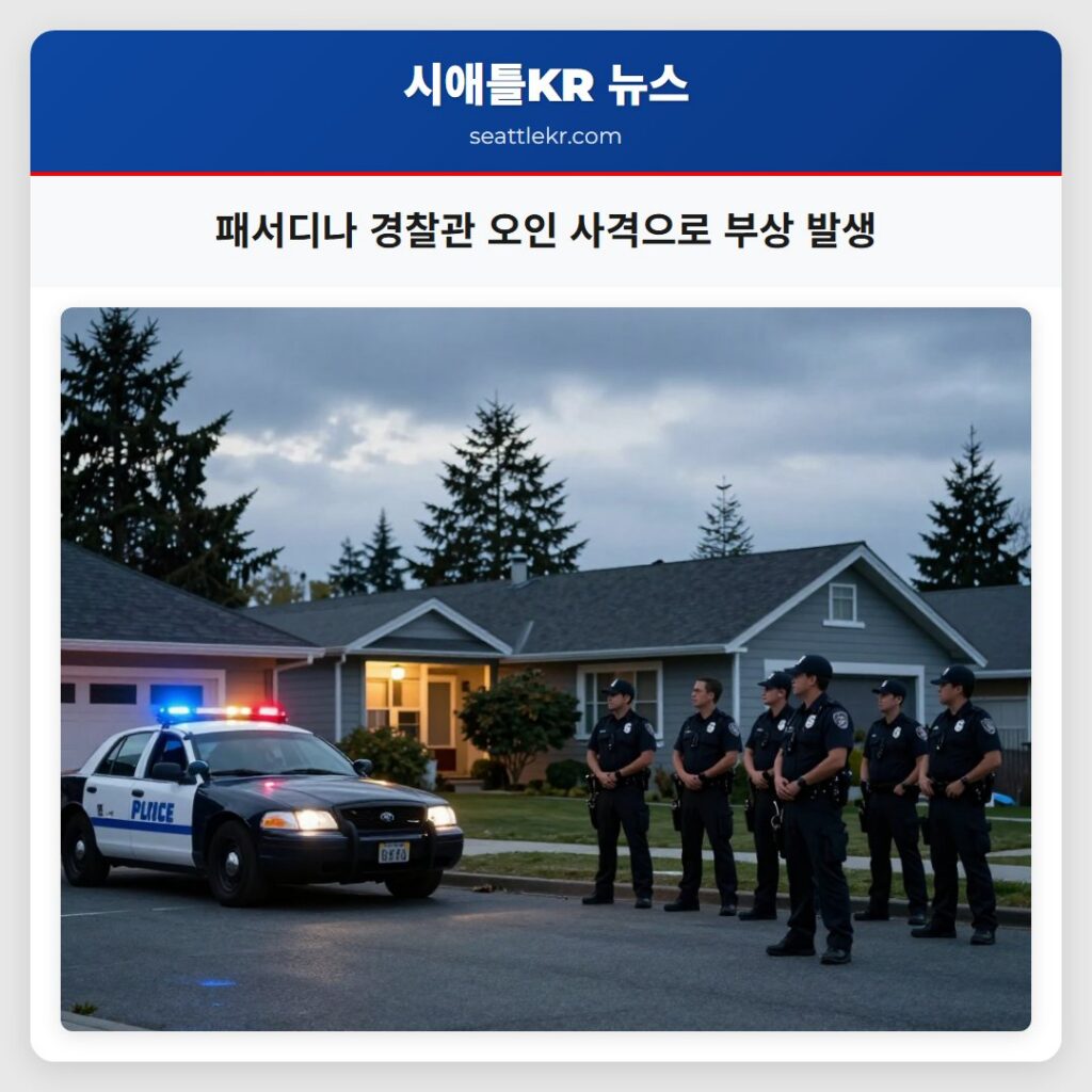 패서디나 경찰관 오인 사격으로 부상 발생