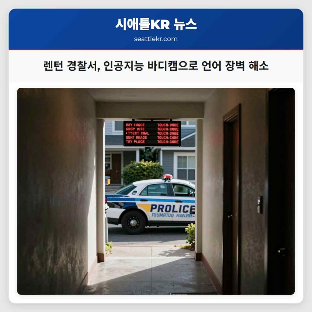 렌턴 경찰서, 인공지능 바디캠으로 언어 장벽 해소