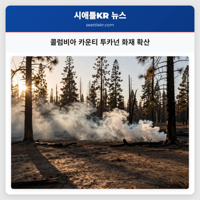콜럼비아 카운티 투카넌 화재 확산