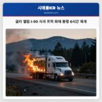 클리 엘럼 I-90 사과 트럭 화재 통행 6시간 재개