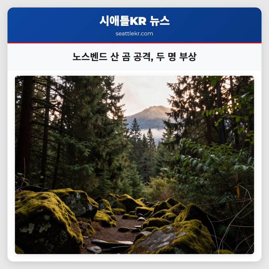 노스벤드 산 곰 공격, 두 명 부상