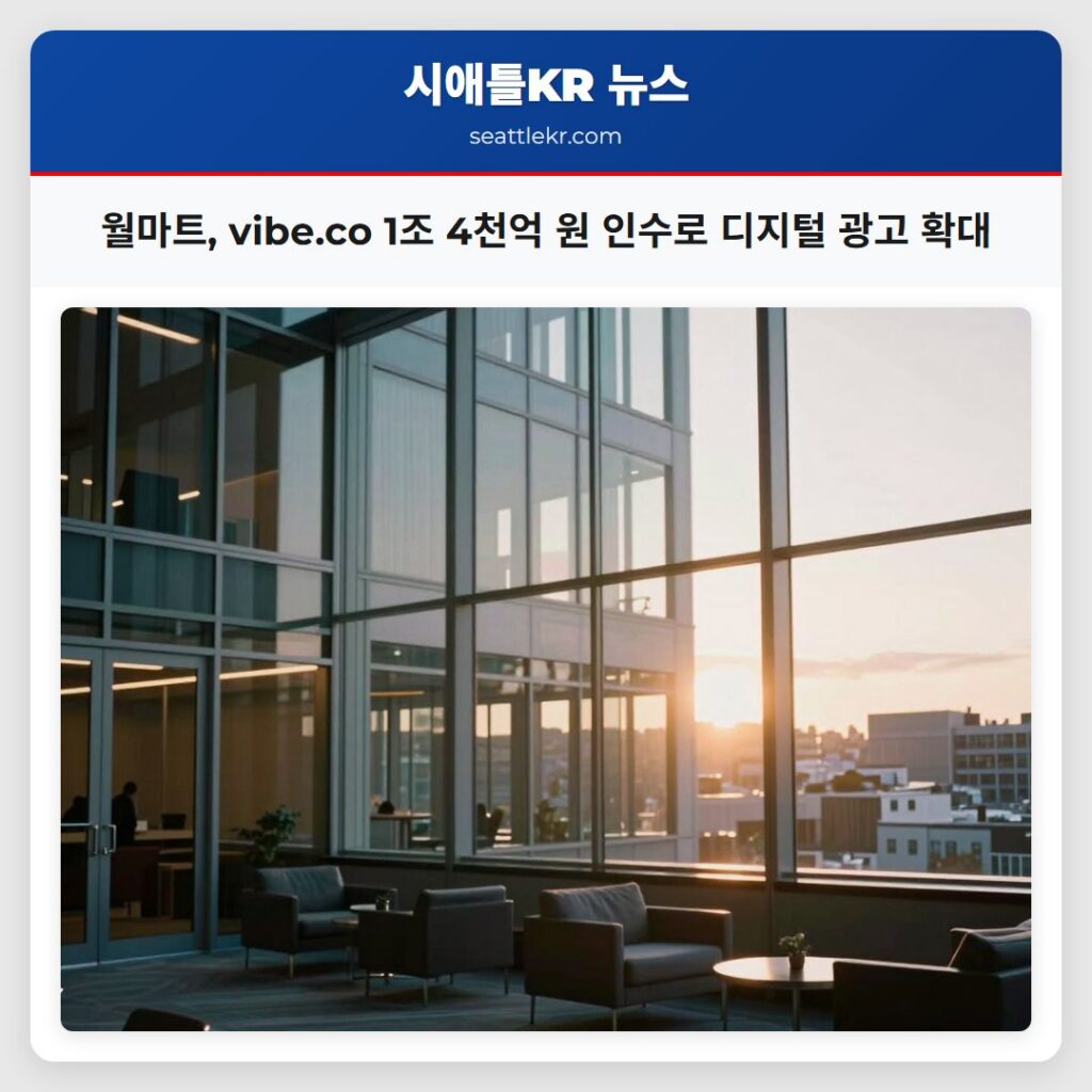 월마트, vibe.co 1조 4천억 원 인수로 디지털 광고 확대