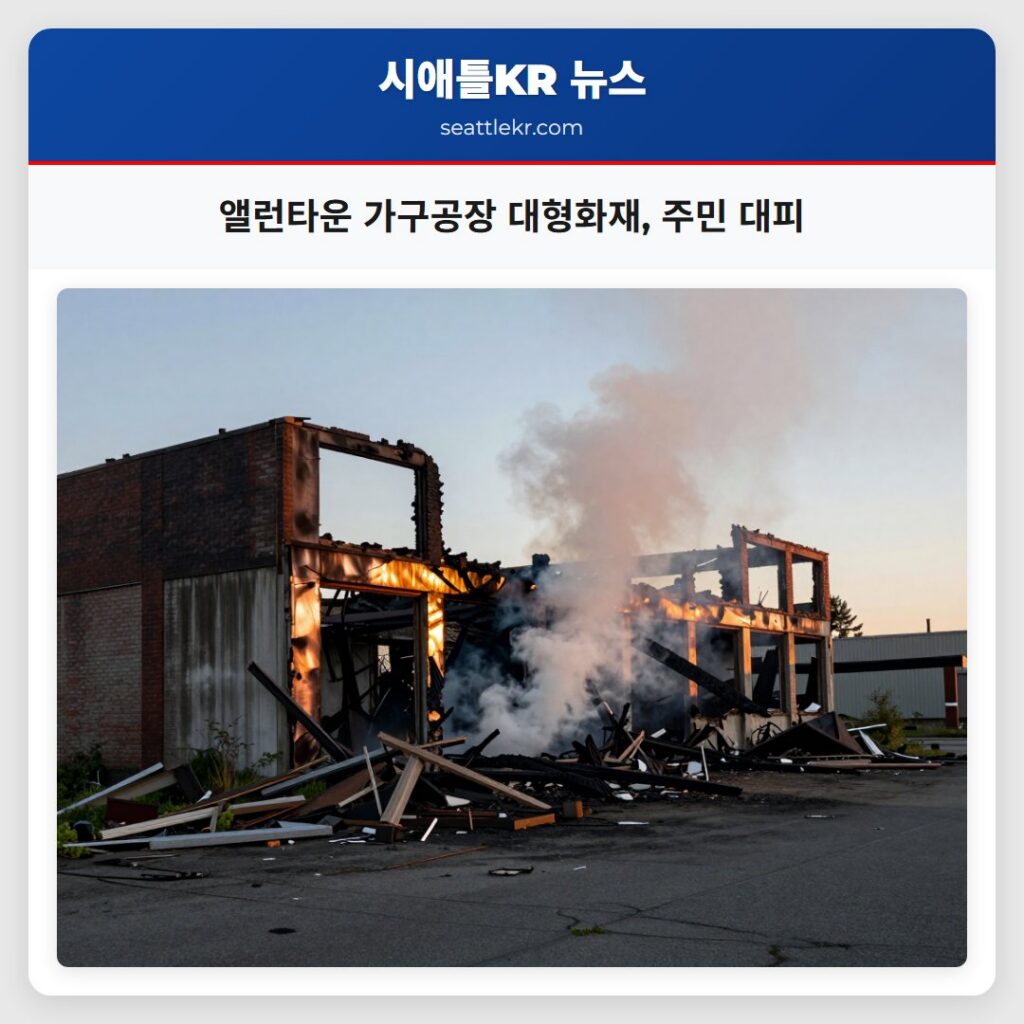 앨런타운 가구공장 대형화재, 주민 대피
