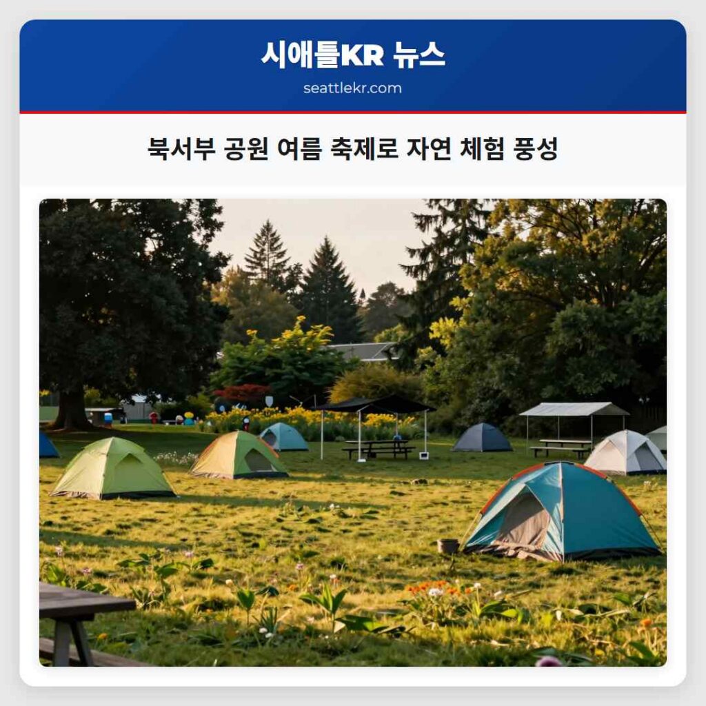 북서부 공원 여름 축제로 자연 체험 풍성