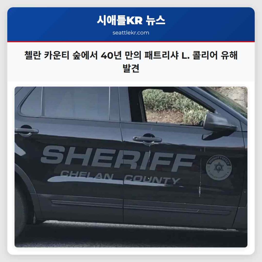 첼란 카운티 숲에서 40년 만의 패트리샤 L. 콜리어 유해 발견