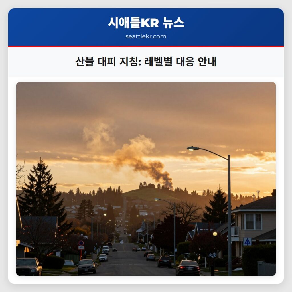 산불 대피 지침: 레벨별 대응 안내
