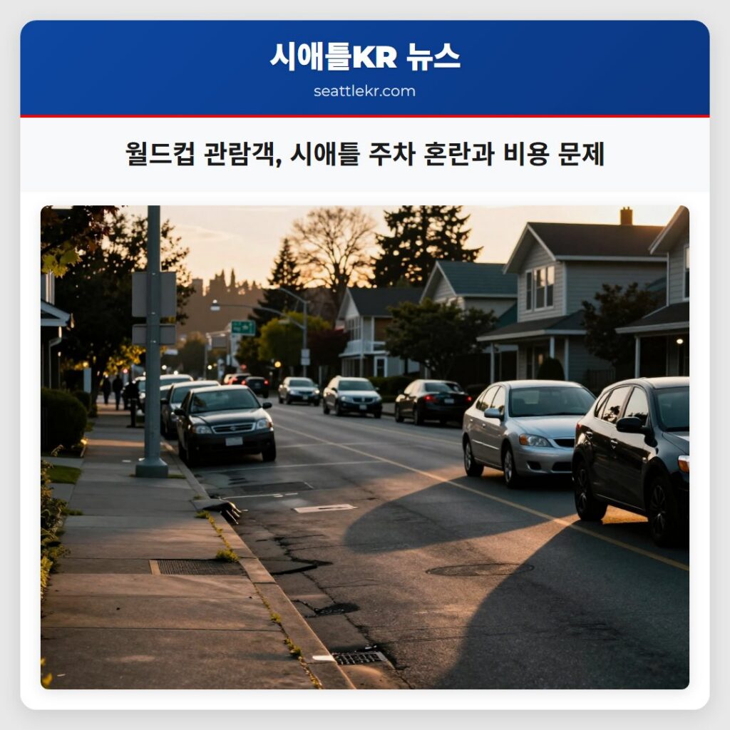 월드컵 관람객, 시애틀 주차 혼란과 비용 문제