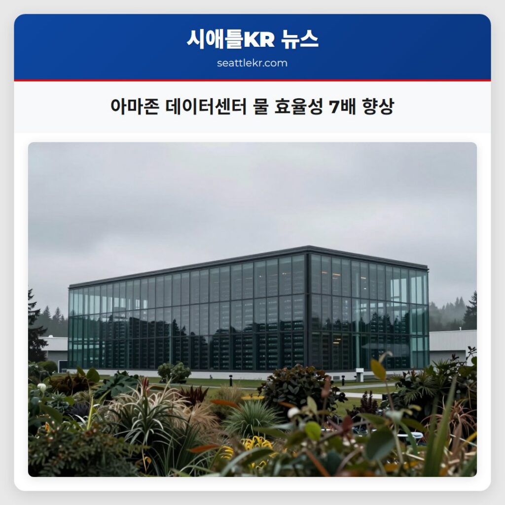 아마존 데이터센터 물 효율성 7배 향상