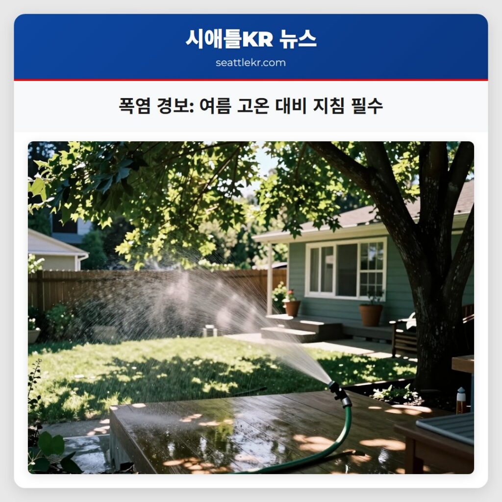 폭염 경보: 여름 고온 대비 지침 필수