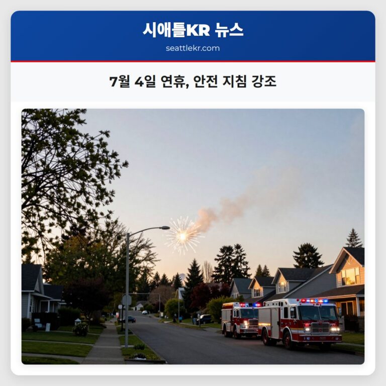 7월 4일 연휴 안전 지침 강조