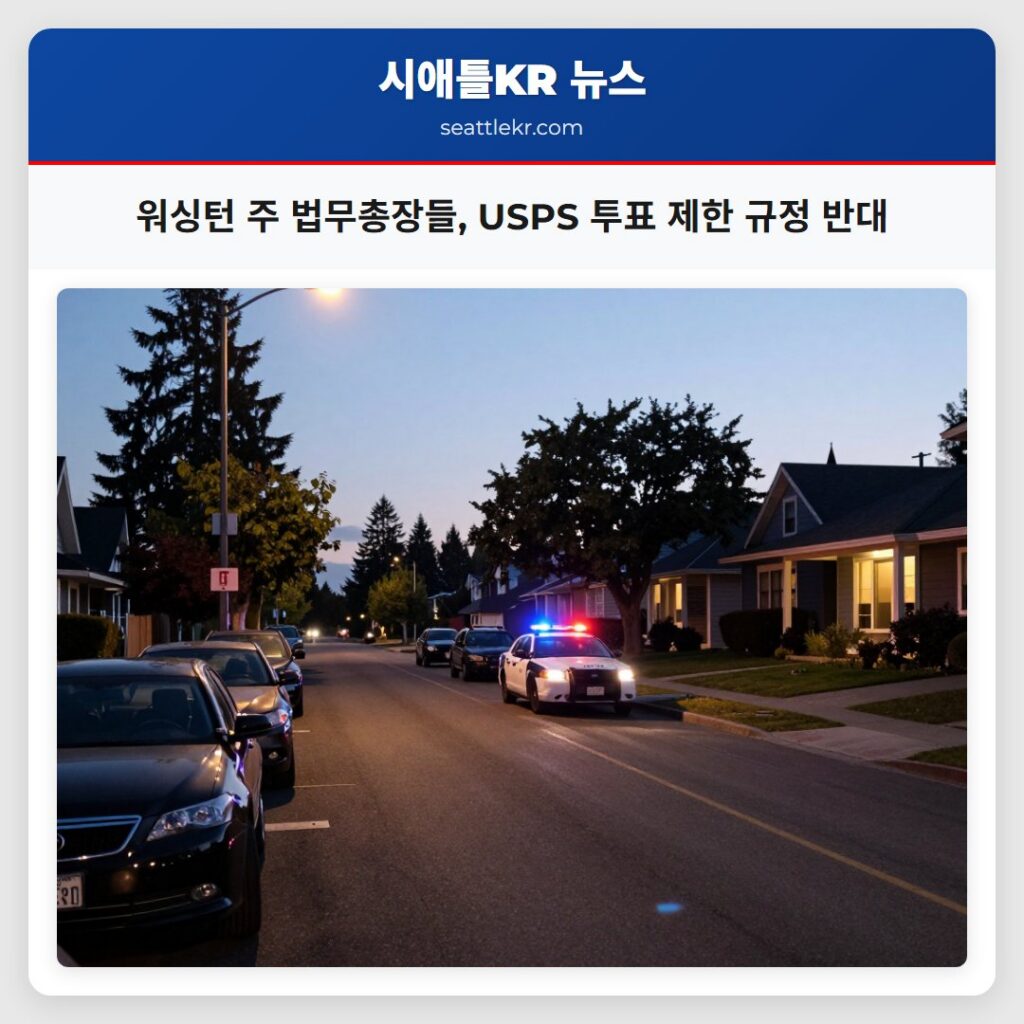 워싱턴 주 법무총장들 USPS 투표 제한 규정 반대