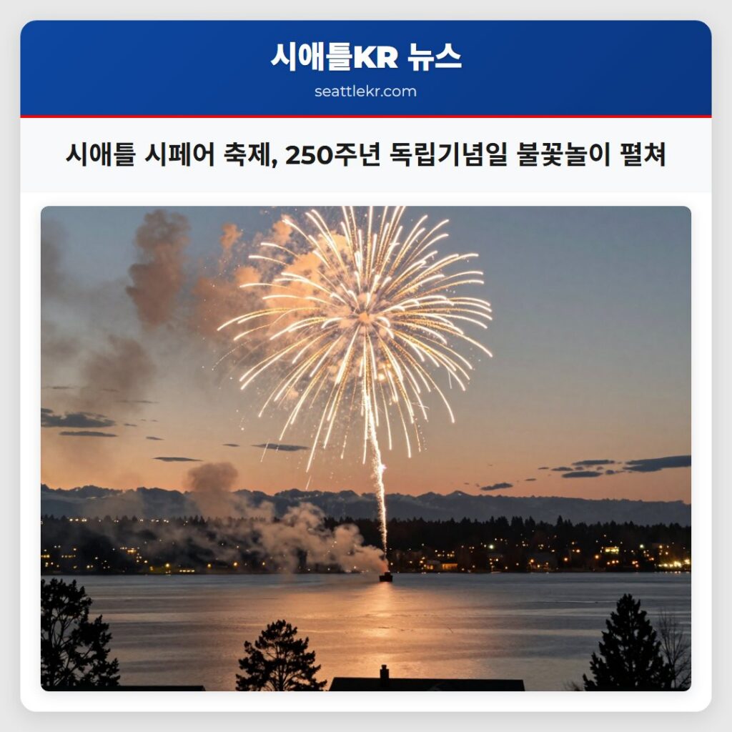 시애틀 시페어 축제, 250주년 독립기념일 불꽃놀이 펼쳐