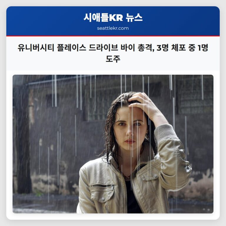 유니버시티 플레이스 드라이브 바이 총격 3명 체포 중 1명 도주