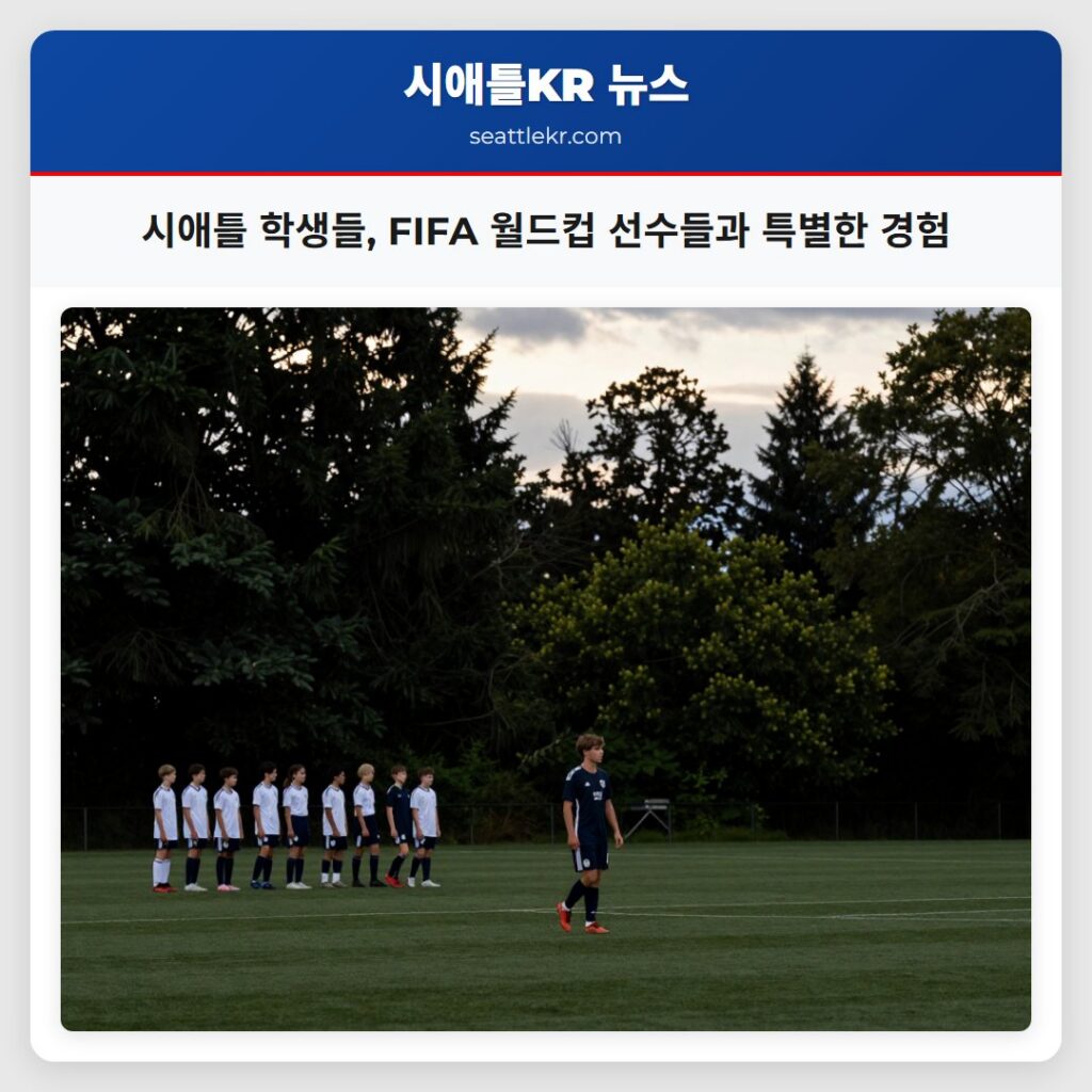 시애틀 학생들 FIFA 월드컵 선수들과 특별한 경험