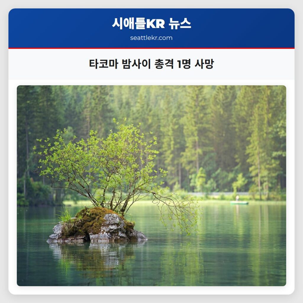 타코마 밤사이 총격 1명 사망