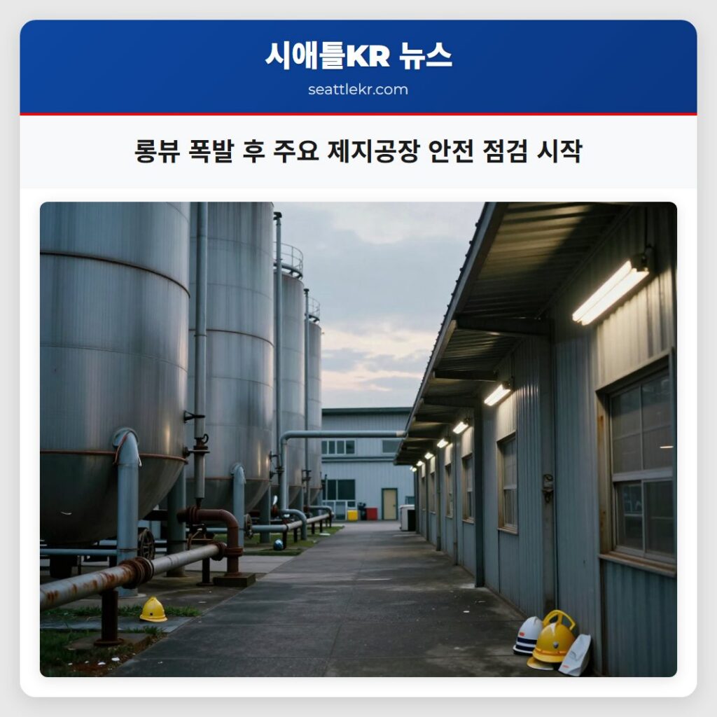 롱뷰 폭발 후 주요 제지공장 안전 점검 시작