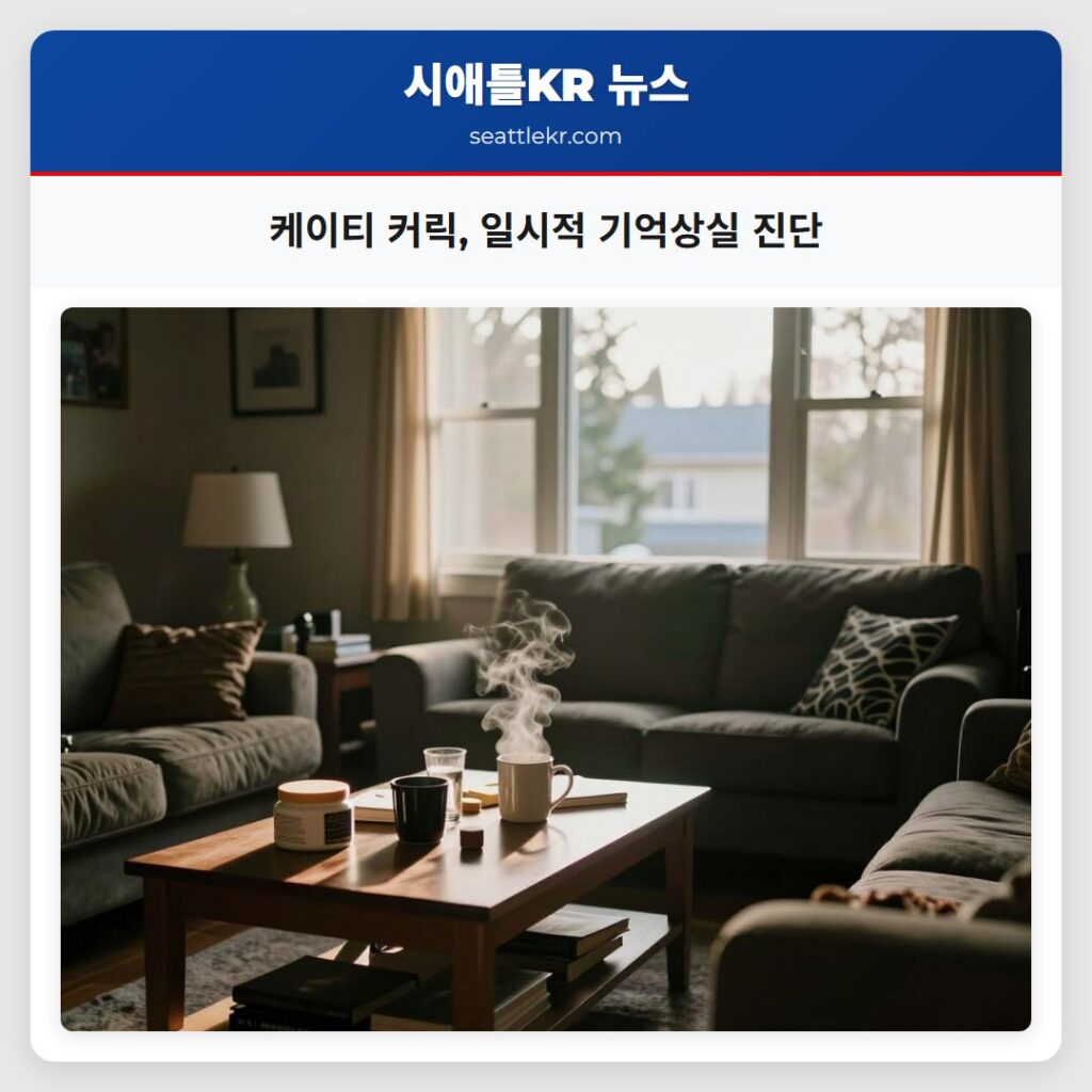 케이티 커릭 일시적 기억상실 진단