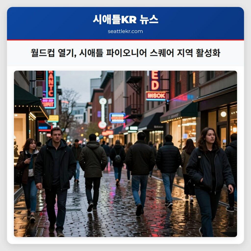 월드컵 열기, 시애틀 파이오니어 스퀘어 지역 활성화