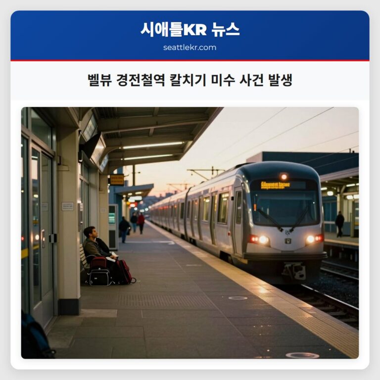 벨뷰 경전철역 칼치기 미수 사건 발생