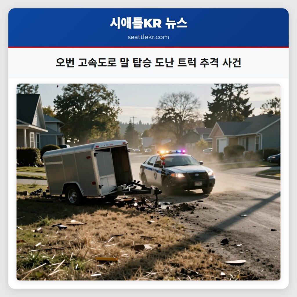 오번 고속도로 말 탑승 도난 트럭 추격 사건