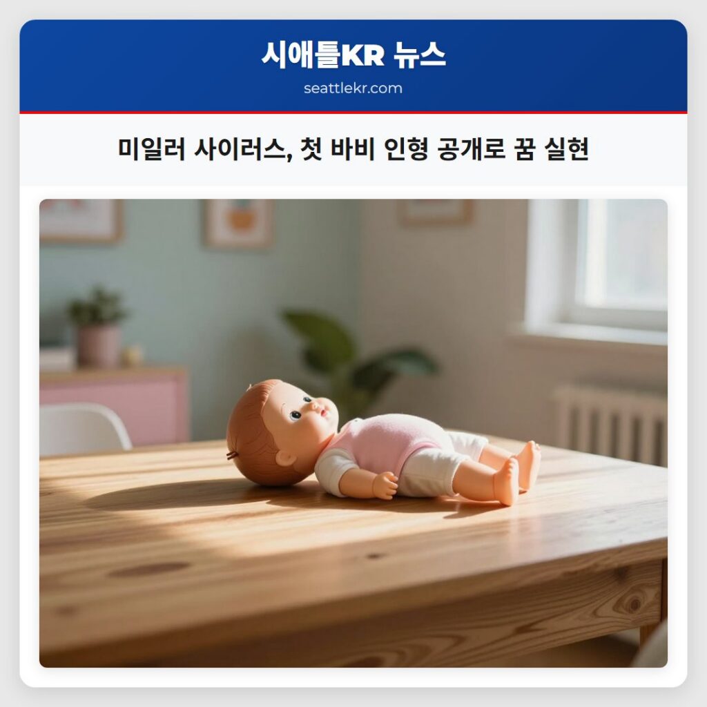 미일러 사이러스, 첫 바비 인형 공개로 꿈 실현