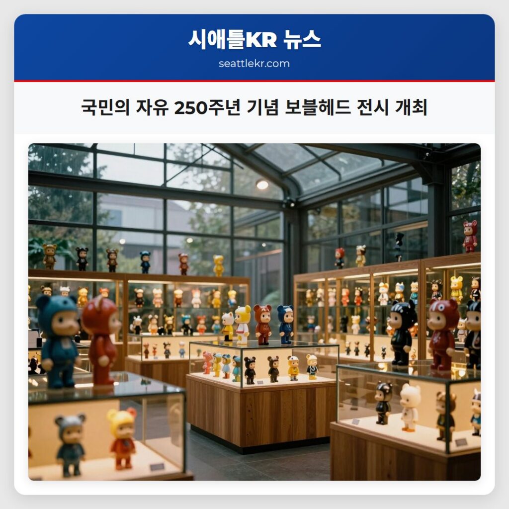 국민의 자유 250주년 기념 보블헤드 전시 개최