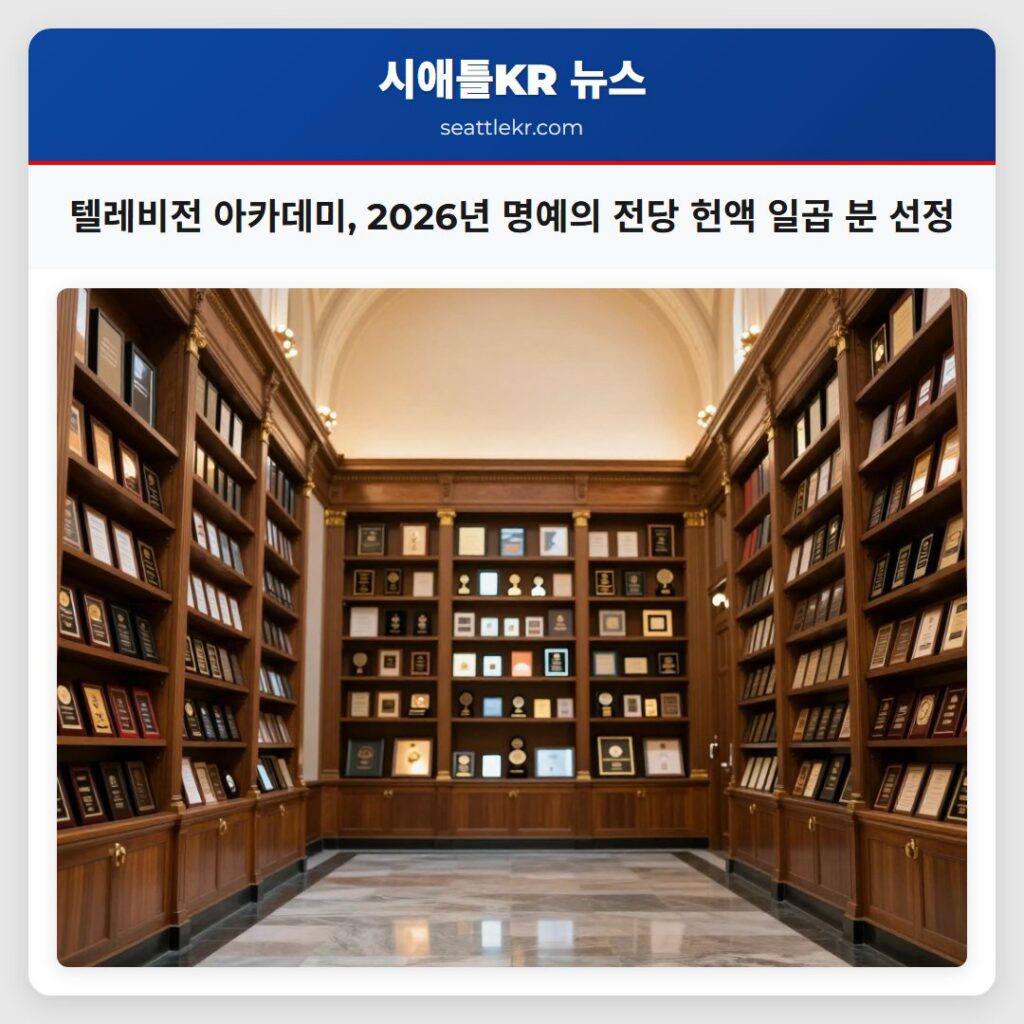 텔레비전 아카데미, 2026년 명예의 전당 헌액 일곱 분 선정