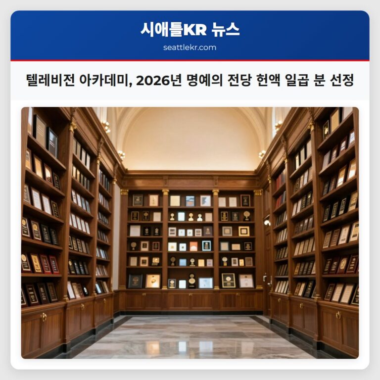 텔레비전 아카데미 2026년 명예의 전당 헌액 일곱 분 선정