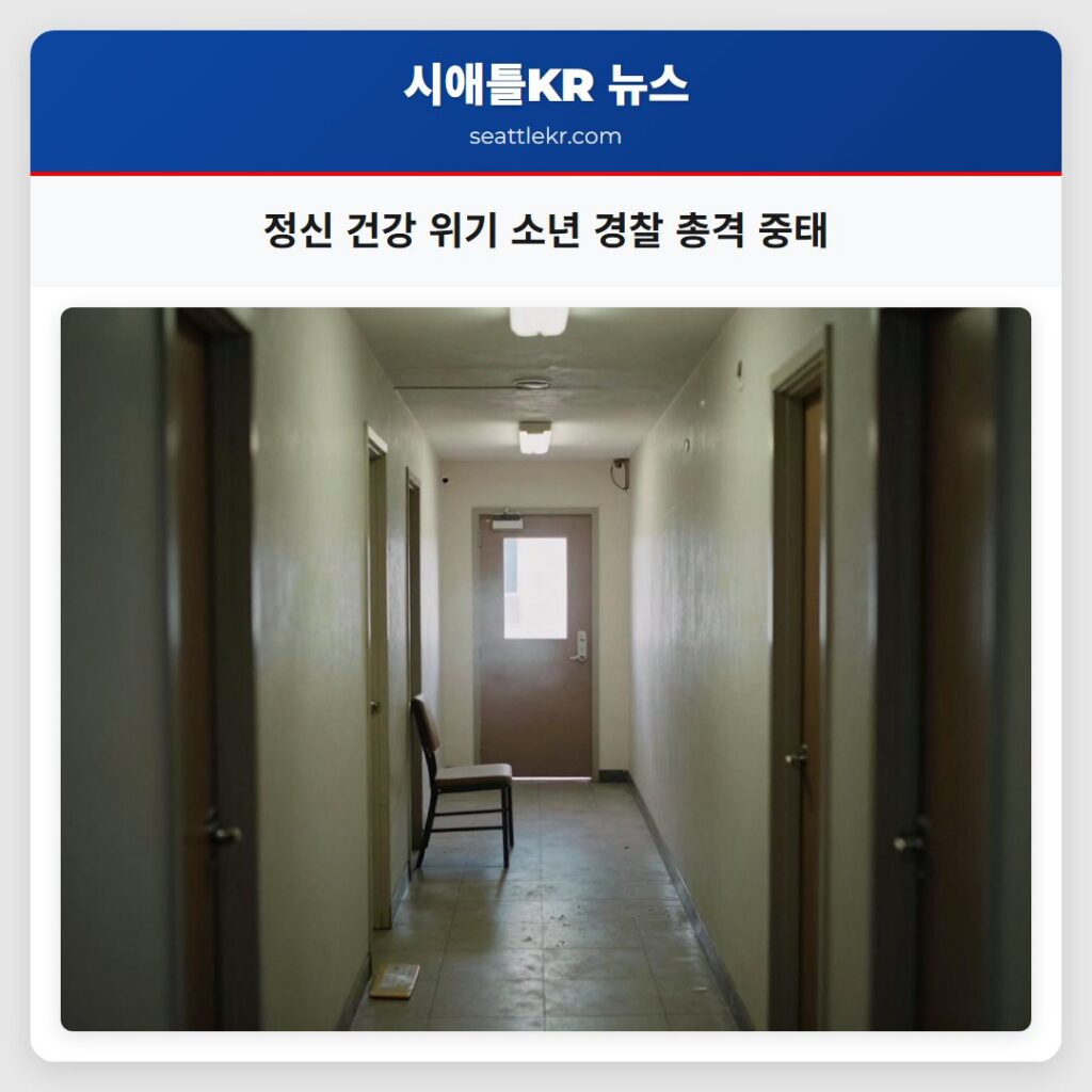 정신 건강 위기 소년 경찰 총격 중태