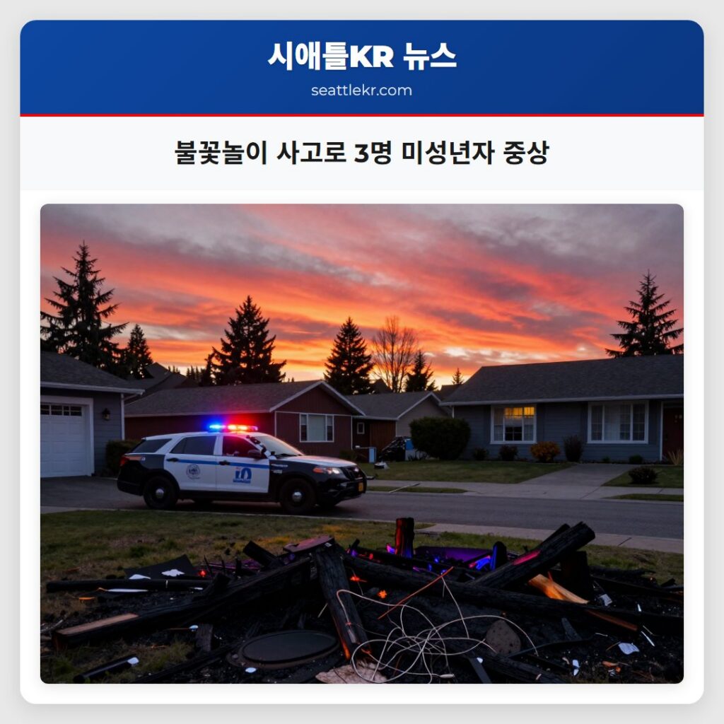 불꽃놀이 사고로 3명 미성년자 중상