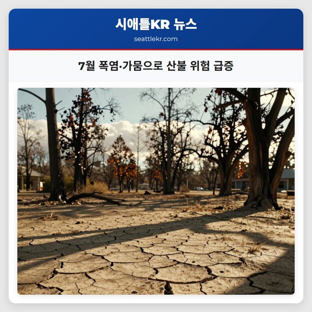 7월 폭염·가뭄으로 산불 위험 급증