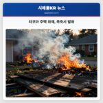 타코마 주택 화재 폭죽서 발화