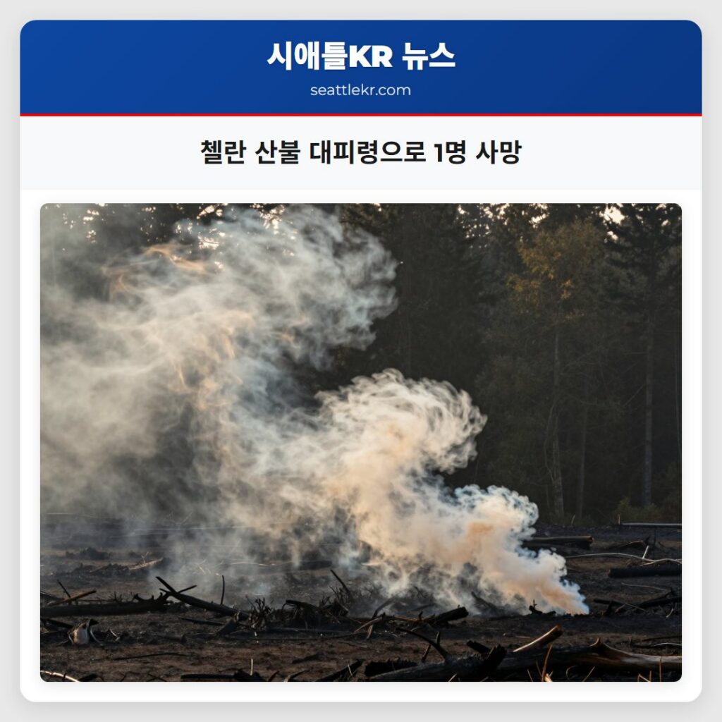 첼란 산불 대피령으로 1명 사망