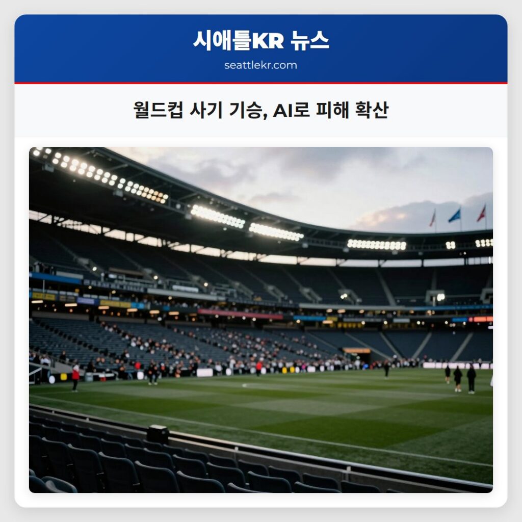 월드컵 사기 기승 AI로 피해 확산