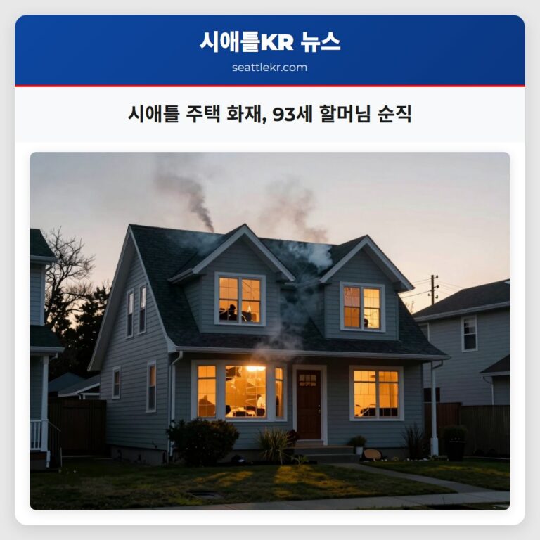 시애틀 주택 화재 93세 할머님 순직