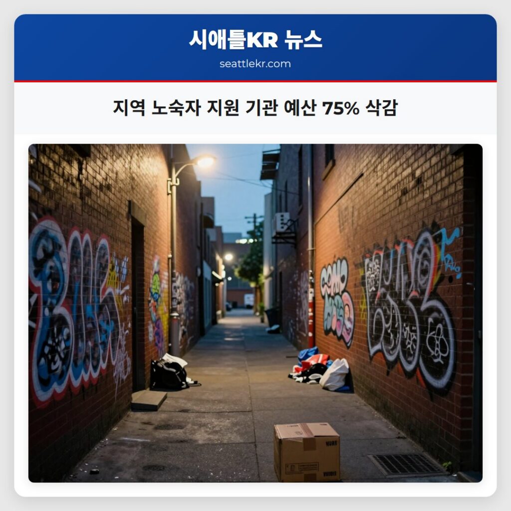 지역 노숙자 지원 기관 예산 75% 삭감