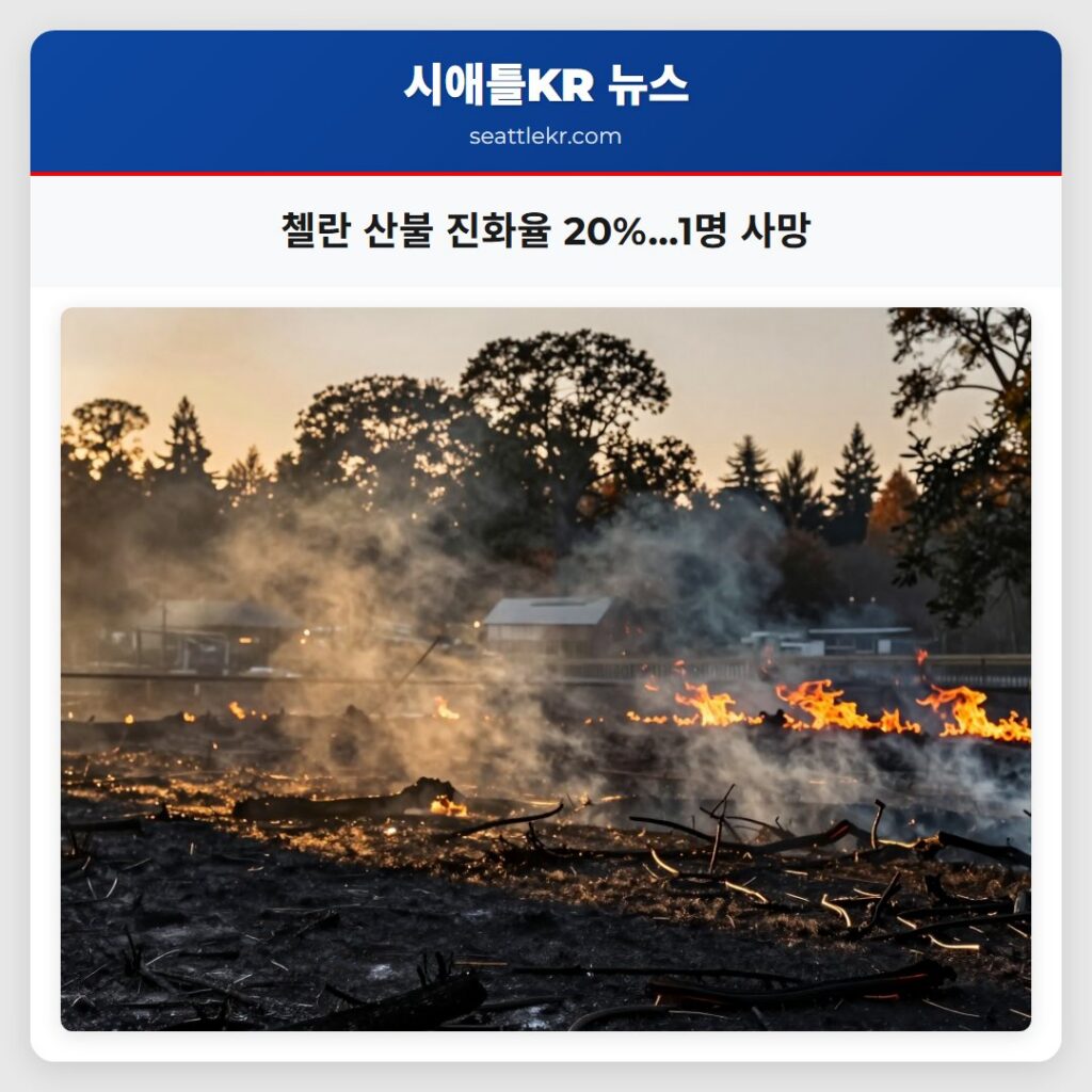 첼란 산불 진화율 20%…1명 사망