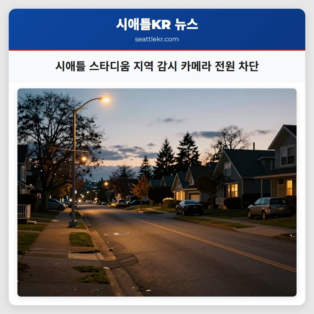 시애틀 스타디움 지역 감시 카메라 전원 차단